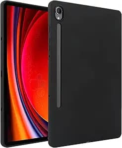 for Samsung Galaxy Tab S9/S10 11 inch Tablet Case,Slim Soft TPU Back Shockproof Skin Anti-Scratch Silicone Protective Cover,Black