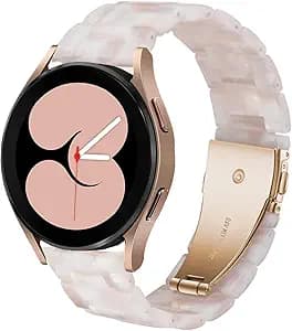 Bands Compatible with Samsung Galaxy Watch 7 / FE / 6/6 Classic / 5/5 Pro / 4/4 Classic / 3 41mm / Huawei GT3 42mm, 20mm Colorful Resin Replacement Strap for Women Men