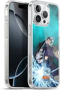 Head Case Designs Officially Licensed Naruto Shippuden Obito and Kakashi Key Art Gel Case [Military Grade Protection] Compatible with Apple iPhone 16 Pro Max and Compatible with MagSafe