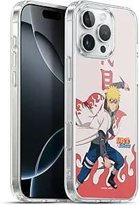 Head Case Designs Officially Licensed Naruto Shippuden Minato Namikaze Character Art Gel Case [Military Grade Protection] Compatible with Apple iPhone 16 Pro Max and Compatible with MagSafe
