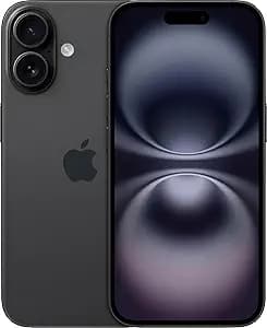 Apple iPhone 16, US Version, 256GB, Black - Unlocked (Renewed)