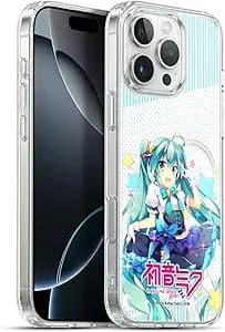 Head Case Designs Officially Licensed Hatsune Miku Stars and Rainbow Graphics Gel Case [Military Grade Protection] Compatible with Apple iPhone 16 Pro Max and Compatible with MagSafe