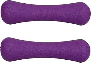 Angoily 2pcs Bone Dumbbells Hand Weight Training Tool 0.5kg Purple for Women Upper Limb Exercise Strength Training at Home